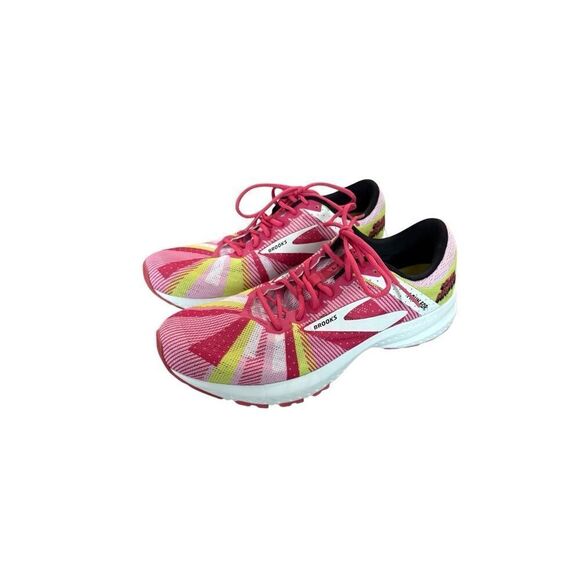 Brooks Launch 6 Run Happy Womens Pink White Limited Edition Running Shoes Sz 11 - Picture 2 of 7
